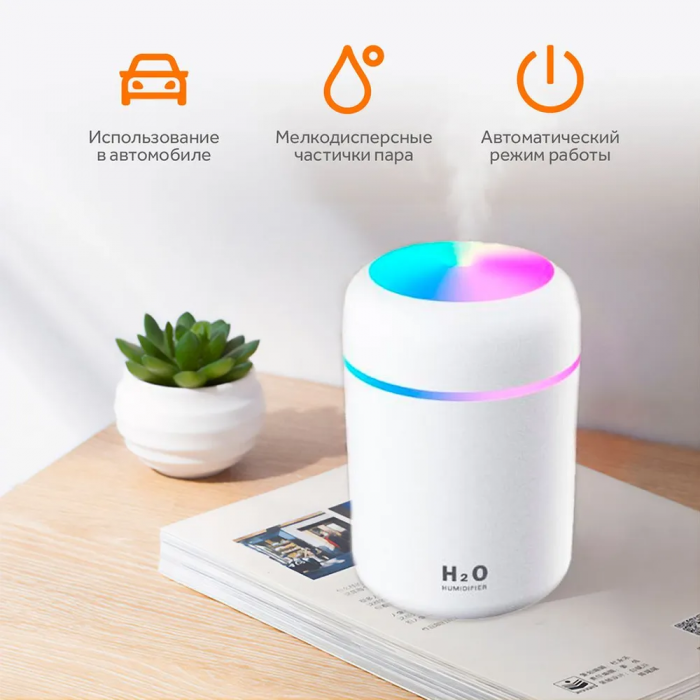 Увлажнитель воздуха Colorful Humidifier H2O, c LED подсветкой