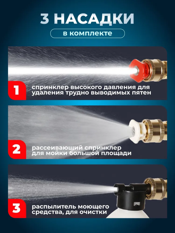 Беспроводной водяной пистолет высокого давления для мойки автомобиля, с насосом, 2 АКБ, 48V
